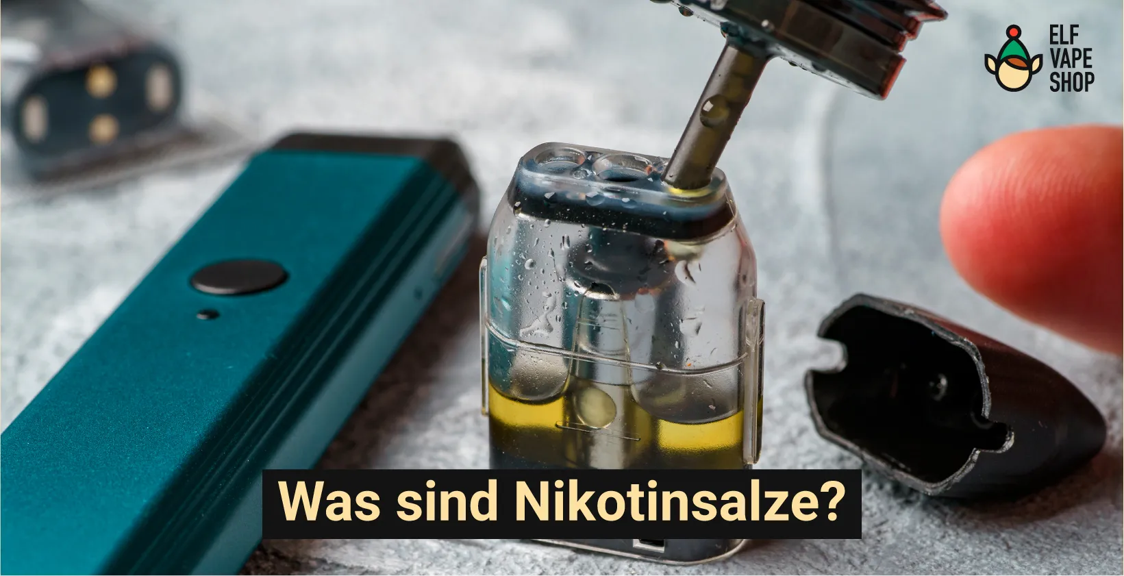 Nikotinsalz-Liquid und Pod-System
