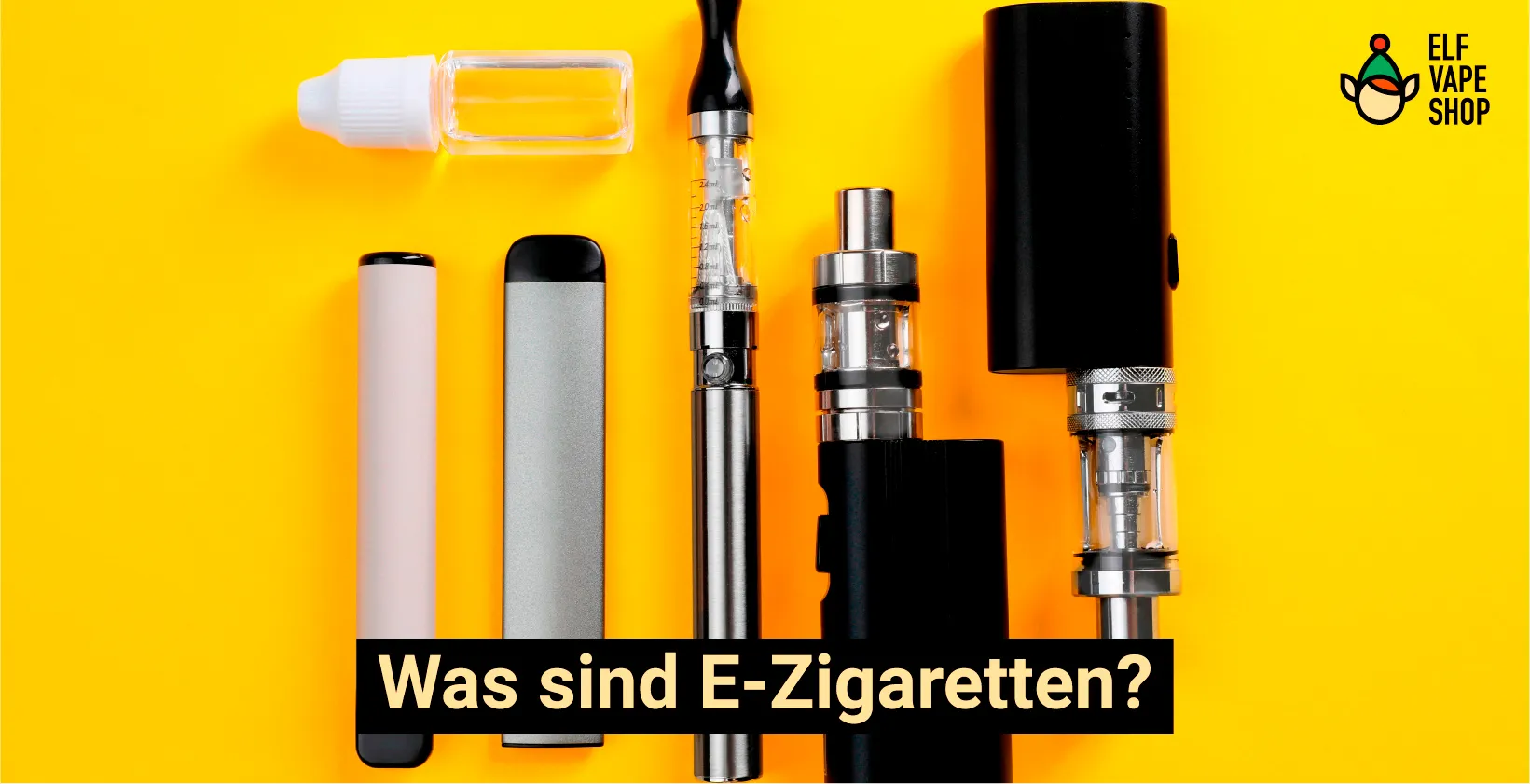 Verschiedene E-Zigaretten: Einweg, Pod-System und Akkuträger