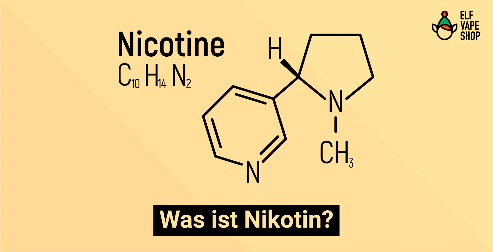 Strukturformel von Nikotin