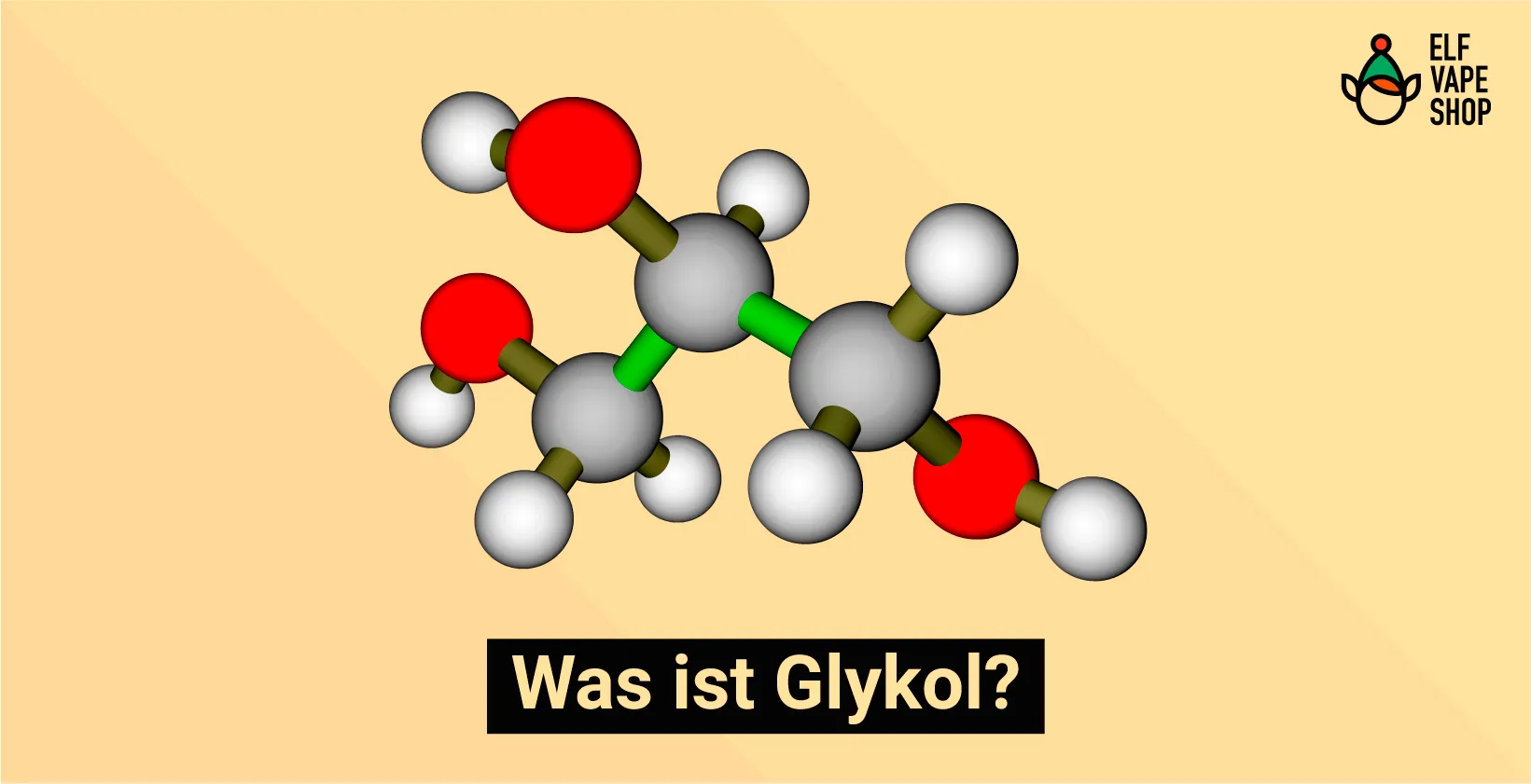 Molekülmodell von Glykol
