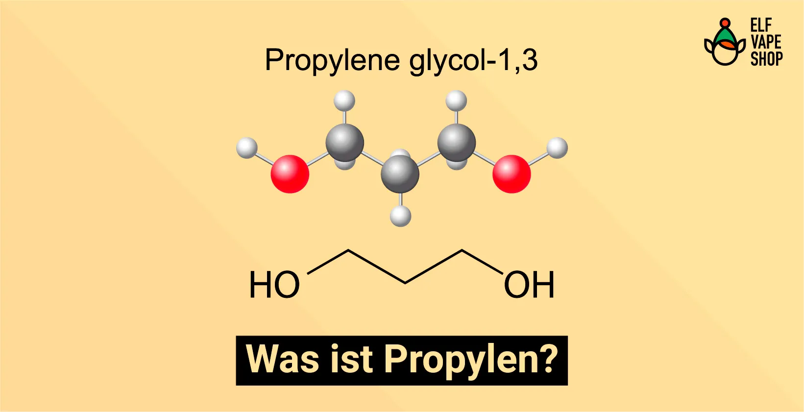 Strukturformel von Propylenglykol