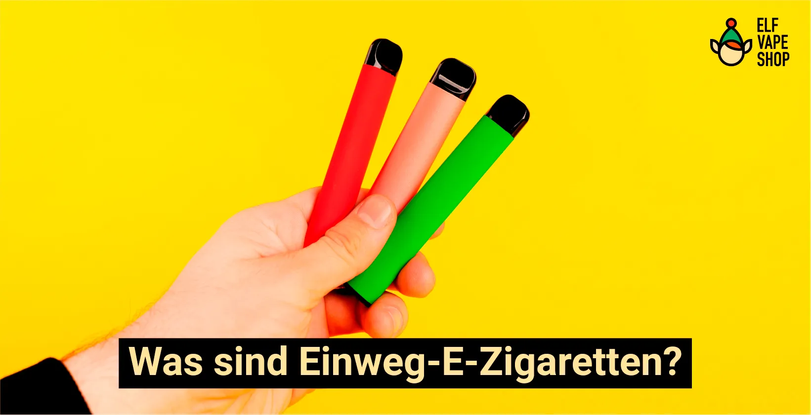 Einweg-E-Zigaretten in verschiedenen Farben