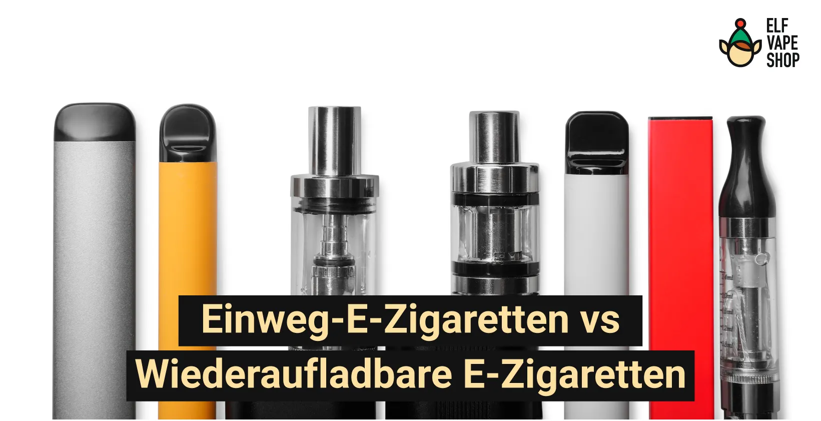 Einweg-E-Zigaretten und wiederaufladbare E-Zigaretten im Vergleich